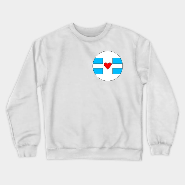 Circular Diaper Emblem (Heart) Crewneck Sweatshirt by DiaperDemigod